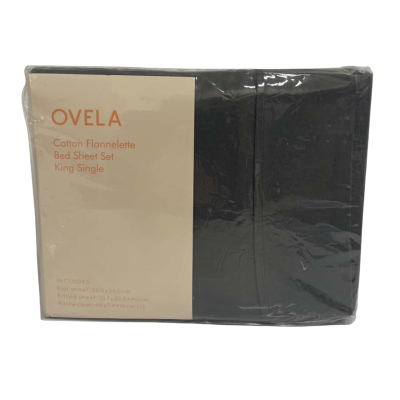 Ovela - King Single Cotton Flannelette Sheet Set