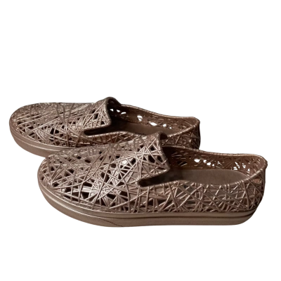 Melissa Campana Rose Gold Plastic Slip Ons Size 41/42 