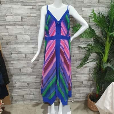 City Chic Womens  Size 24 Maxi Dress Blue / Green / Other / Pink  / Striped 
