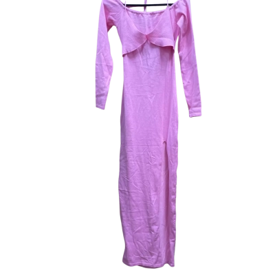 Beginning Boutique Womens  Size 8 Long Sleeve Dress / Maxi Dress Pink  