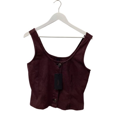 rag & bone Womens  Size 8 Button Up Top Burnt Burgundy