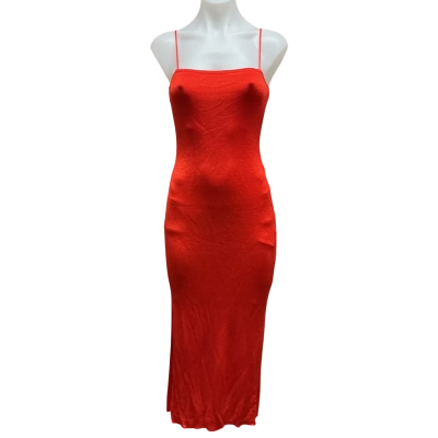 Kookai Womens Size 6 Shoestring Strap Dress Engine Red 