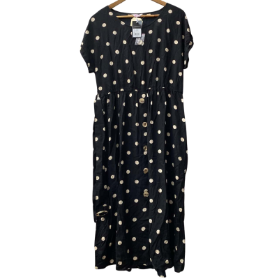  Womens Urban Size 14 Maxi Dress Black  / Polka Dot 