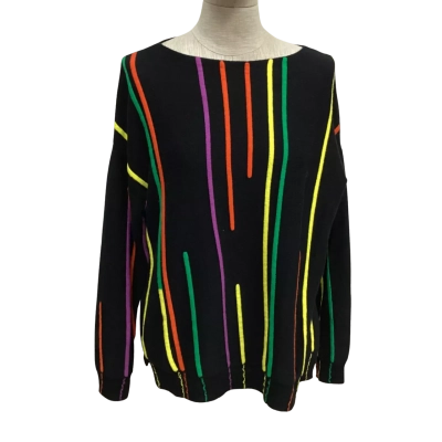 Zaket  & Plover Size XS Jumper Black with Neon Stripes