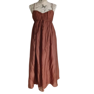 Sheike Womens  Size 10 Maxi Dress Brown BNWT