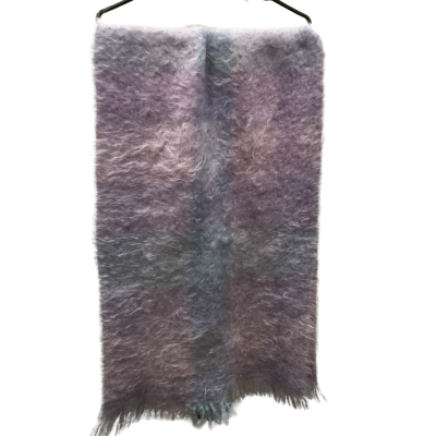 Vintage John Mills & Sons Purple Mohair Scarf One Size