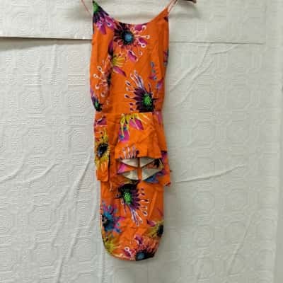 MSGM Womens  Silk Flower Dress VGUC 