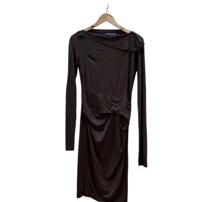 Scanlan Theodore Womens  Size 8 Midi Dress Brown 