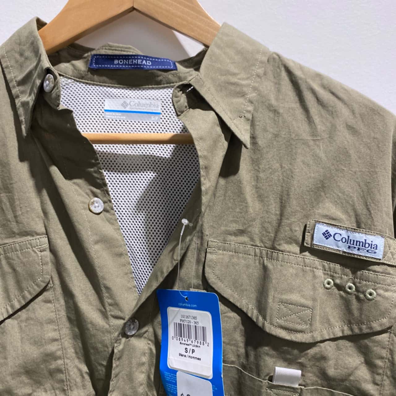 Columbia Mens Size S Long Sleeve Khaki Shirt(s)