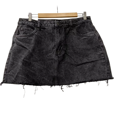 Cotton On Black Denim Micro Mini Skirt