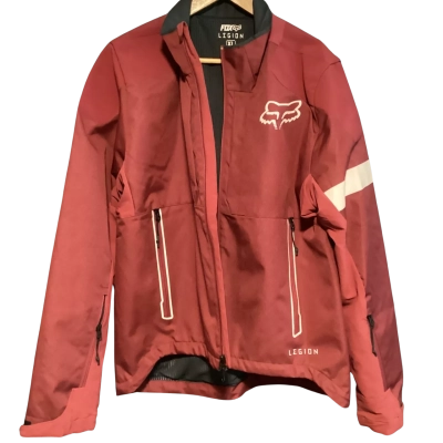 Fox Mens  race coat Size XL Maroon / White 