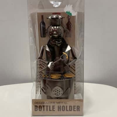 BBQ Man Metal Bottle Holder 