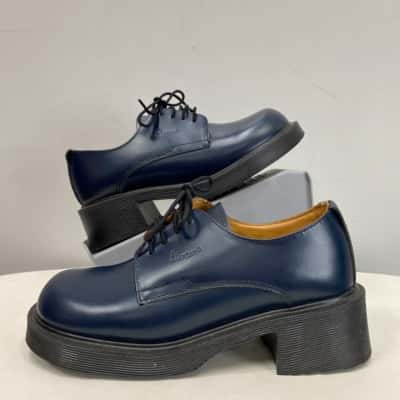 Dr Martens  Vintage (made in England) 8461 Chunky Leather Oxford shoes  Size 5 Inky Blue 