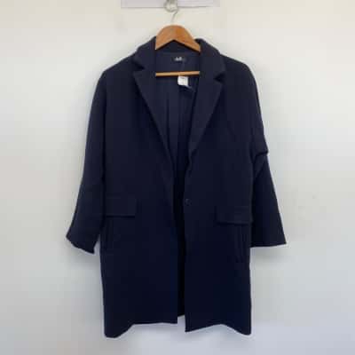 Dotti Navy Blue Trench Coat Size 12 