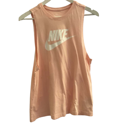 The Nike Tee" Sleeveless Tank Top Peach M 