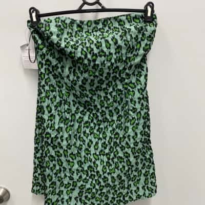 BWLDR Womens  Size 12 Strapless Dress Green 