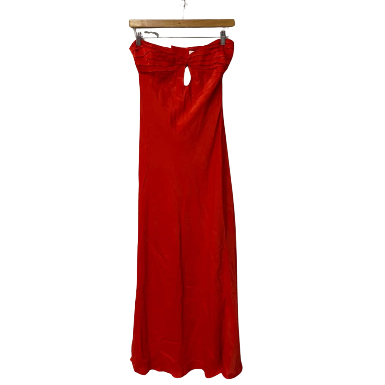 open lace back dress Edwina Knotted Mesh Maxi Dress / Red | Meshki main image 0