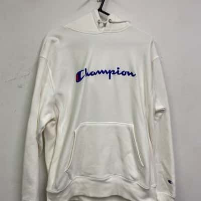 Champion Mens  Size L Hoodie White 