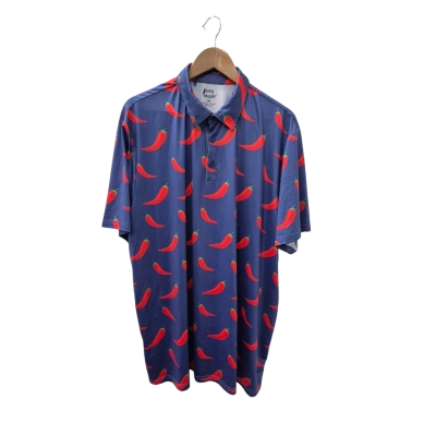 Budgy Smuggler Mens  Size XXL Blue Chilli Pattern Top