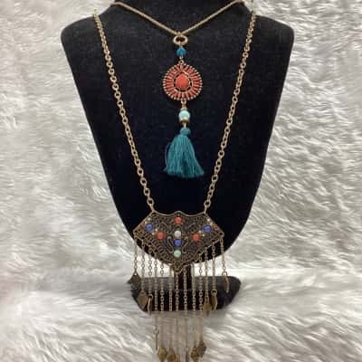  Womens Bohemian Necklace Multicoloured 