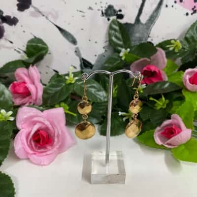 Pastiche rose gold tone earrings 