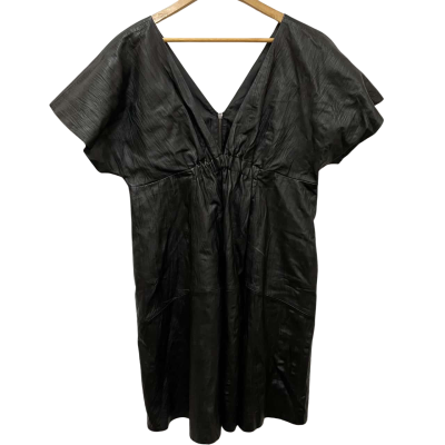  Breathless Black Genuine Leather Dress Size XL