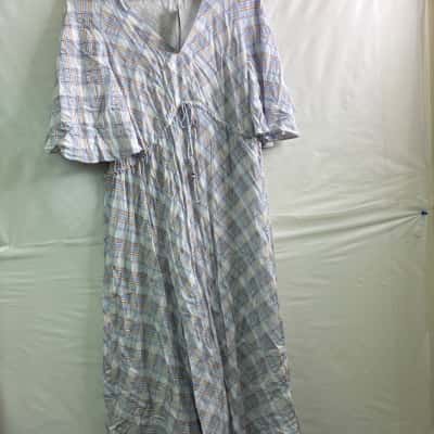 Sussan Womens Size 16 Maxi Dress Blue / Multicoloured / Pattern BNWT