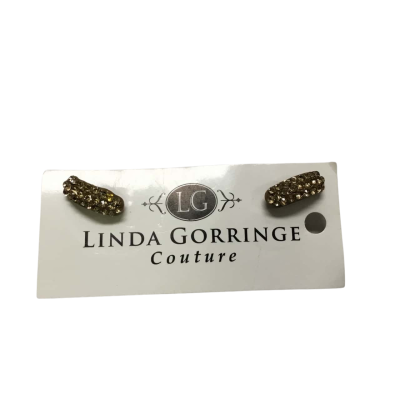 Lada Gorrige Couture Pave Crystal Half-Hoop Earrings - BNWT - RRP$45