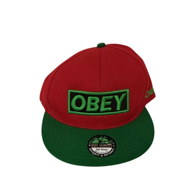 Obey Propaganda Unisex Green / Red Cap