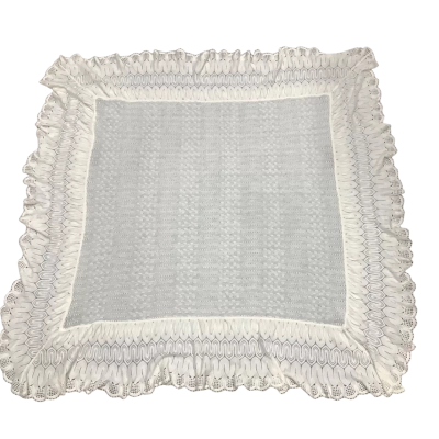 Beautiful Vintage Marquise Babies Christening Blanket / Cot Cover 100 x 100 cm (Total)