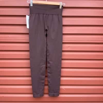 Velocity Womens Size XS Brown 'Signature Scrunch' Leggings 