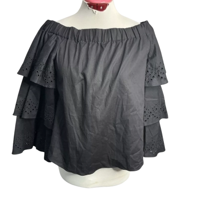Seed Womens  Size XS Cropped Top Black  