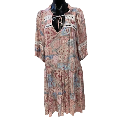 Just Jeans Womens  Size 12 Babydoll Dress Floral / Pink  