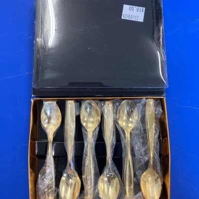 Gold Plated Tea Spoons Set of 6