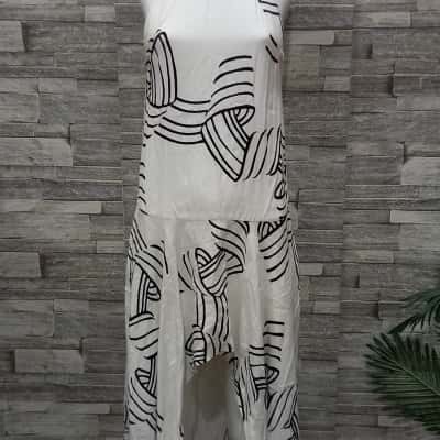 Sass & Bide Women's  Size 6 Cocktail Dress / Maxi Dress Black  / Pattern / White 