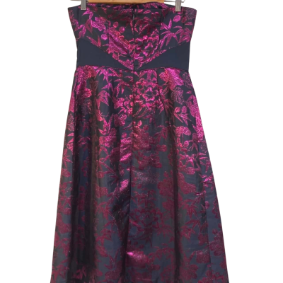 Oasis Womens Size 10 Party Dress Black / Floral / Pink  