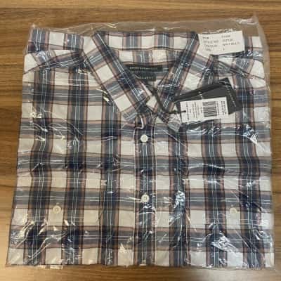 Sportscraft Long Sleeve Callum Navy Check Shirt Size L