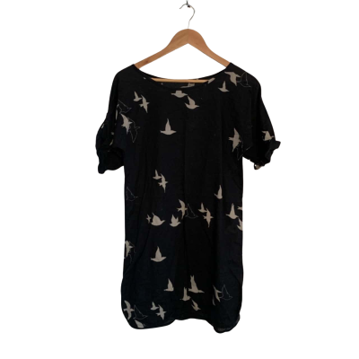 Milk from a Thistle Small Black Handprint Dress