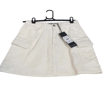 Womens Cord Skirt Vintage White Size 8 
