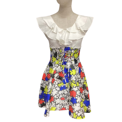  Aivei  Size 4 Mini Sleeveless Dress  Multicoloured 