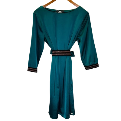  POM Size 3 Long Sleeve Dress Green 