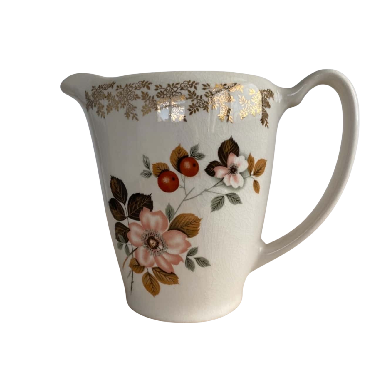 Vintage Lord Nelson Pottery Floral Jug 13cm tall(s)