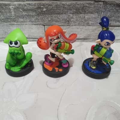 Amiibo Splatoon Green Squid Blue Boy Orange Girl 