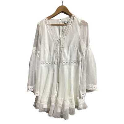 Two Sisters Womens  Size 14 Long Sleeve Dress White 
