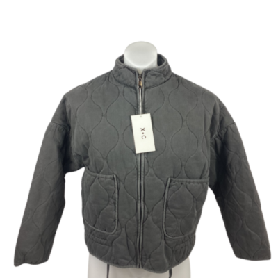  Mens  Jacket Zip Front- Grey Size L
