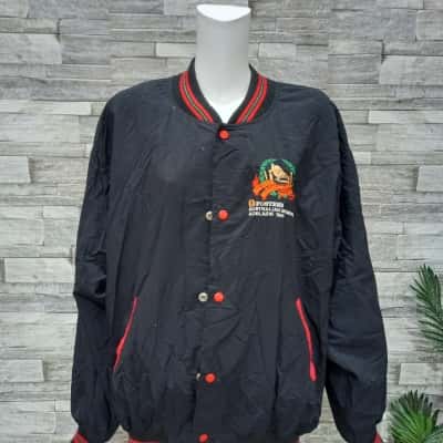  Men's foster's ADL  grand prix 1990 Size L Bomber Black  / Green / Red 
