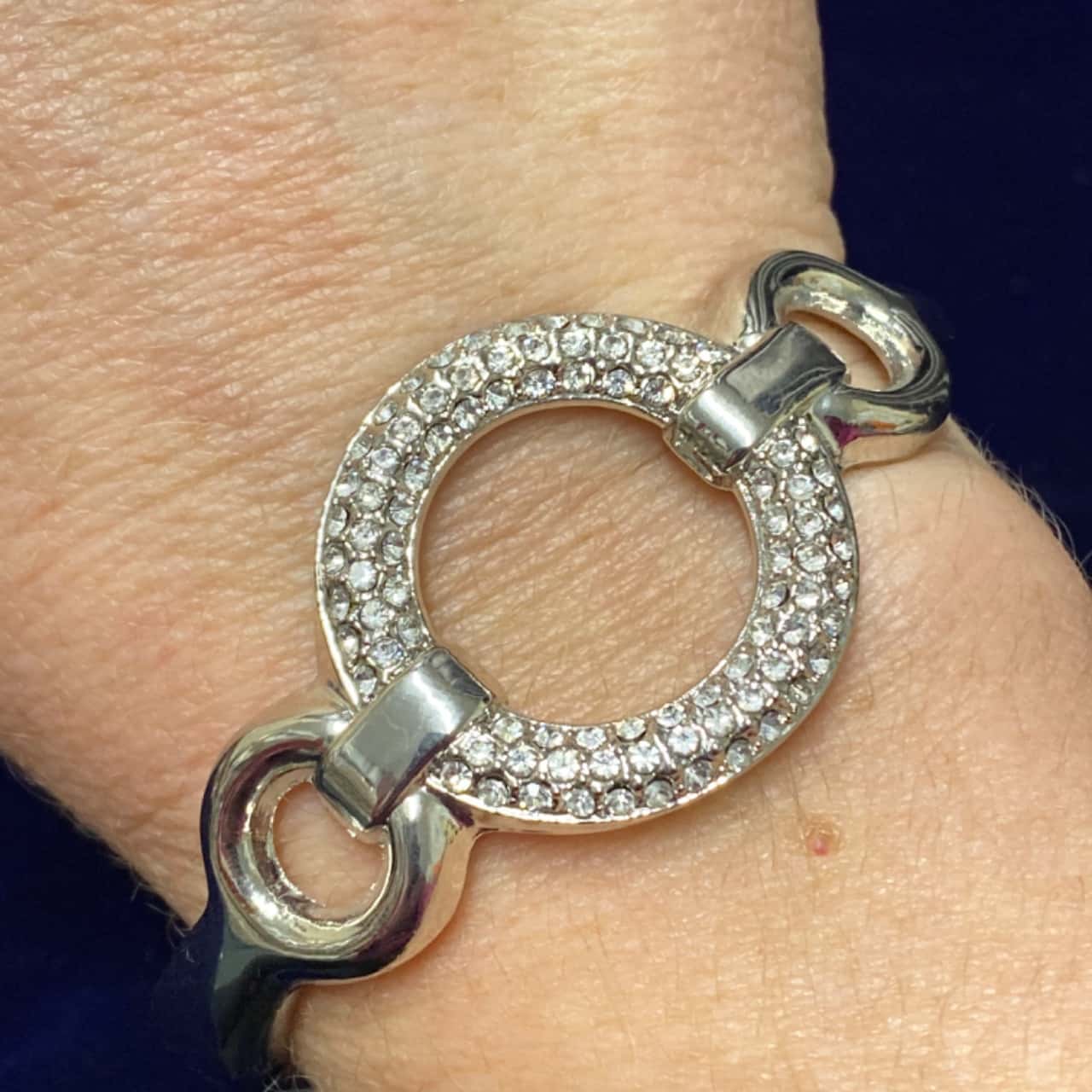 NEW DiDi Rose STERLING Silver Bangle 3 Turquoise Stones (Sm)