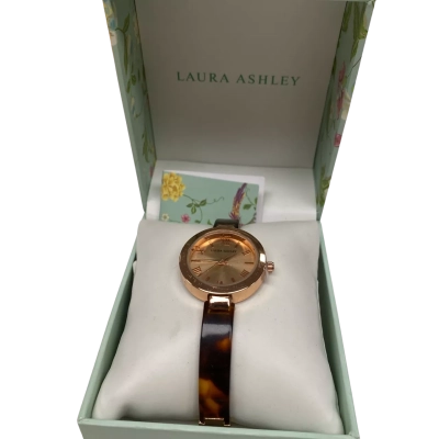 Laura Ashley Rose Gold Tortoise Metal Watch 