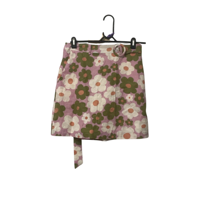 Womens Princess Highway Size 10 Floral Linen Blend Skirt 
