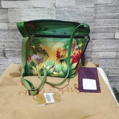 Anuschka Womens Cross Body Bag Green / Multicoloured 